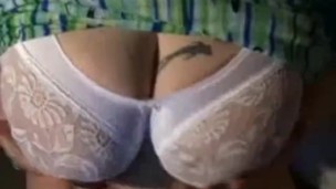 Huge breasts babe dildoing her hairy pussy deep for orgasm