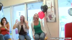 Hot Blonde BBW Sucks Cock At Wild CFNM Party