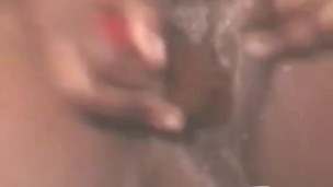 Gaping Black Hairy Pussy Squirts