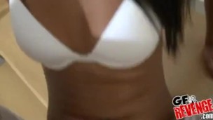 Tanned ex-gf is old enough and brave on camera