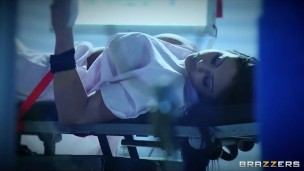 Doctor gives his busty patient Audrey Bitoni a sponge bath