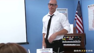 Stunning redhead music student gets some extra credit work