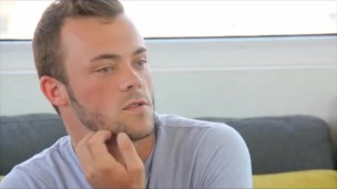 GayCastings Blue Eyed guys gets stabbed by casting couch cock