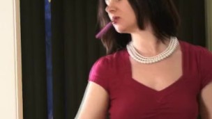 Sexy smoker MILF talks while smoking