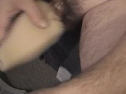 Shooting a load with my rubber pussy
