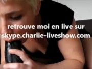 Charlie anal ride with a giant black dildo 5/16