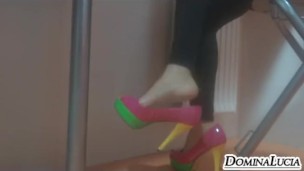 playing with feet and shoes
