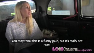 LoveCreampie Stunning busty blonde lets taxi driver cum inside for cash