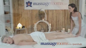 Massage Rooms Stunning lesbians have oily fun and intense G-spot orgasms