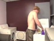 Double Handjob In The Laundry Room