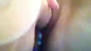 fucking a huge dildo!