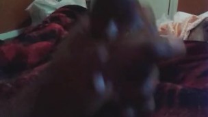 First time Jerking my Black Dick and Cumming on Cam
