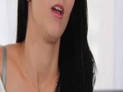 Casting Couch-X Teen softball pitcher ready to catch cock 3/16