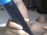 ebony teen vs huge toy 10/16