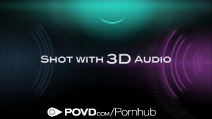 POVd Cute blond have huge orgasm from riding a big cock