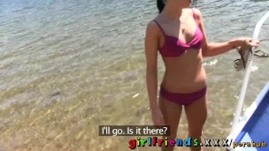 Girlfriends Sexy lesbians filmed having naked hot sex in public