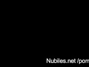 Pint sized babe Vanessa Sixxx showered in jizz 1/16