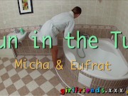 Girlfriends Hot babes wash each other before getting down and dirty