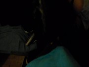 Sexy girl giving awesome blowjob and gets facefucked until she gags 1/16