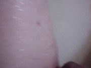 Plugged and cumming in the shower!