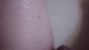 Plugged and cumming in the shower!