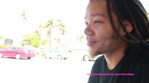 Big Titted Angelina Castro Fucks on Public Rooftop in Miami!?