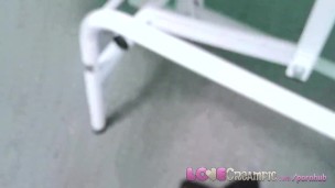 Love Creampie Doctor's patient dripping from the cum shot inside her