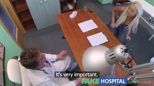 FakeHospital Doctors hot blonde wife demands his seed in his office