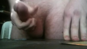 Cum on a desk