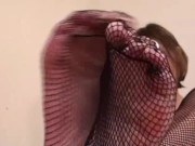 Kara (KinkyFootGirl) Fishnet FJ 4/16