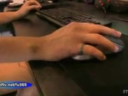 Jeri Lynn sexy gamer girl masturbates with computer mouse 4/16