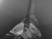 POV amateur wife in pantyhose reverse cowgirl. Hotdoggin and cumshot 13/16