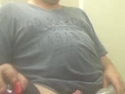 Massaging my tiny cock to cum on webcam