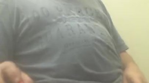 Massaging my tiny cock to cum on webcam