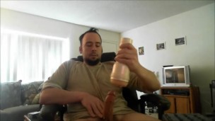 Big Throbbing Swollen Dick Vibrates on a Latex Clit