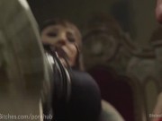 Muscled Dominatrix Wrestles Slaveboy 6/16