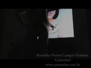 Strip, muscle legs and feet on the shadow - Taking off panties