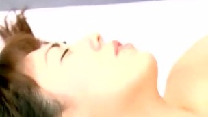 Horny Japanese getting banged on sideways