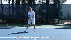 HD FantasyHD - Little Dillion Harper gets fucked on the tennis court