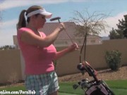 Big Tit Golfer Maggie Gets Hole in One! 5/16