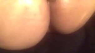 sliding a glass toy in my hole
