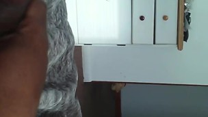 STROKING MY BIG FAT LONG BLACK COCK..