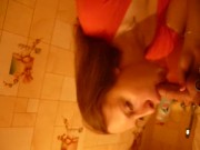 Sucks dick her boyfriend while parents in another room 10/16