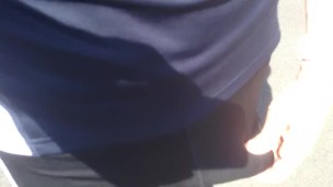 Cumshot from boy in Public