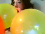 Delicia D'Anjelo's Nakkid Smokin & Balloon Poppin Video