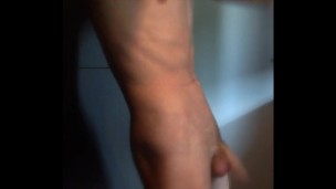 Boy showing body for webcam