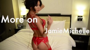 Jamie Michelle red lingerie