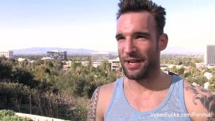 Vyxen Steel lets him cum on her huge tits