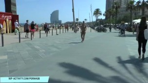 Victoria Sweet shows her sexy naked body on public streets