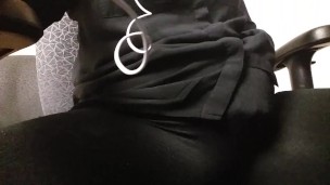 Rubbing my pussy at my desk